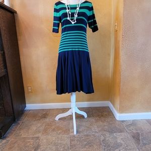 Ralph Lauren Dress Navy Blue & Green Size L